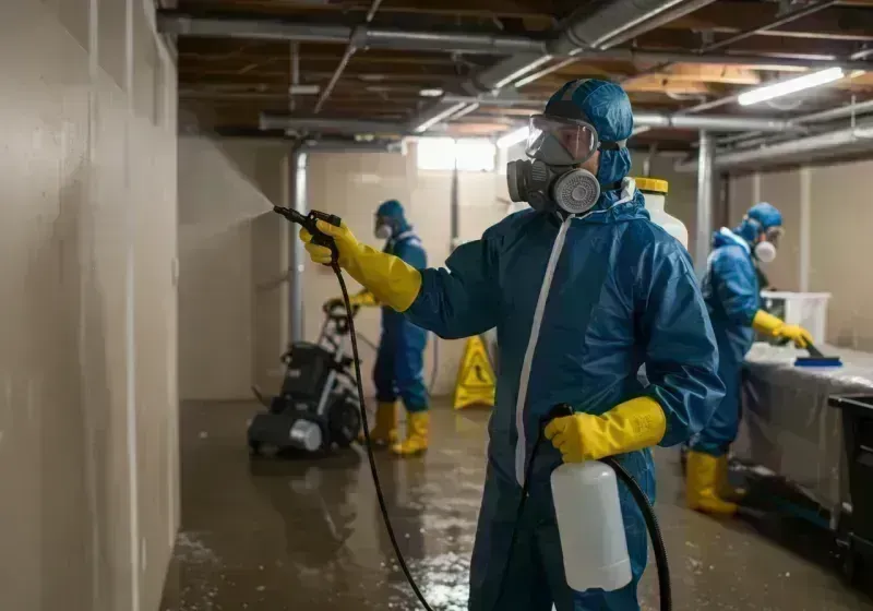 Basement Sanitization and Antimicrobial Treatment process in Herculaneum, MO