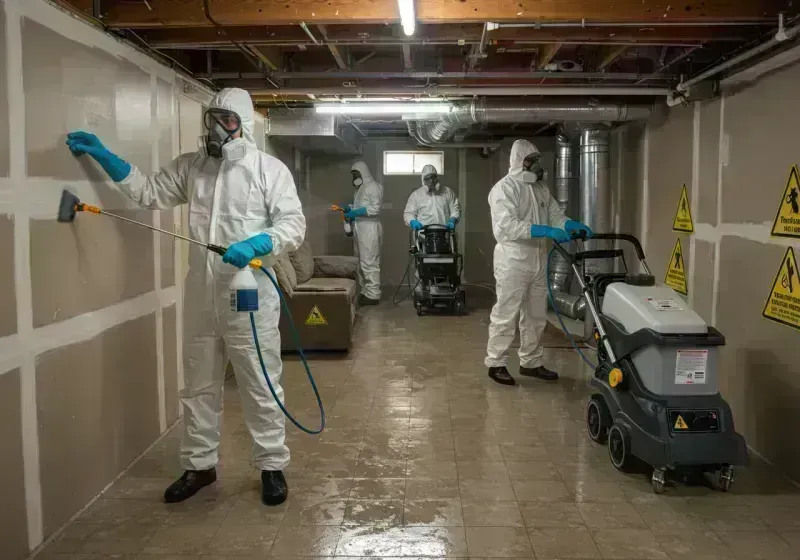 Basement Moisture Removal and Structural Drying process in Herculaneum, MO